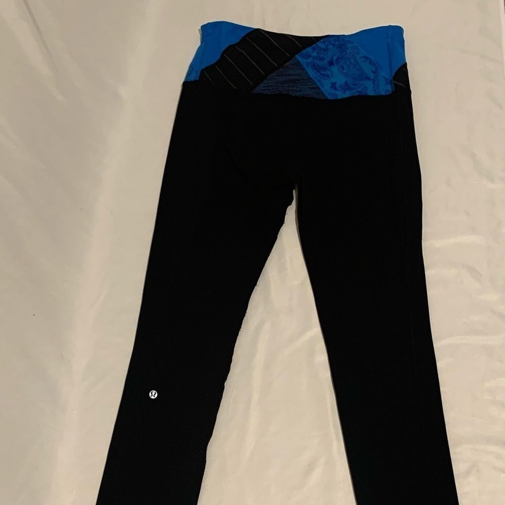 Lululemon Cant Stop Blue Black Cornflower Leggings